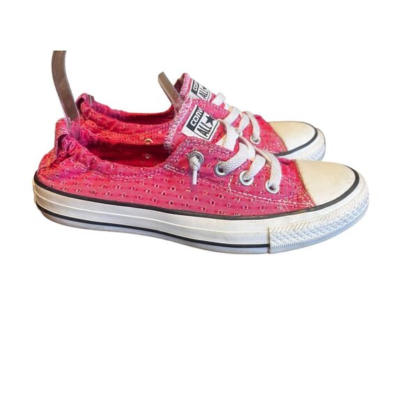 Converse All Star Shoreline Dark Pink Low Top Women’s 8 Slip-On chuck Taylor - Picture 4 of 7